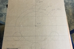 Marked up MDF electronics frame