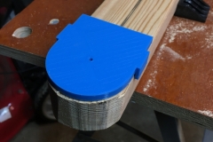 3D-printed router template for rounding over legs
