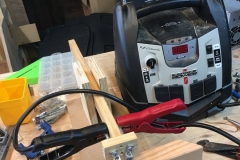 I used a 12V jump pack to get the current