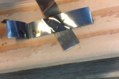 Two nickel strips welded together